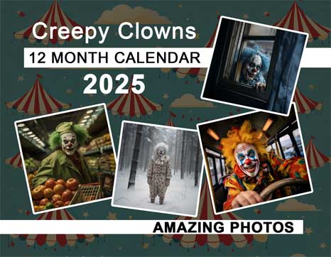 Creepy Clowns 2025 Wall Calendar