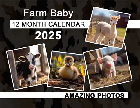 Farm Baby 2025 Wall Calendar