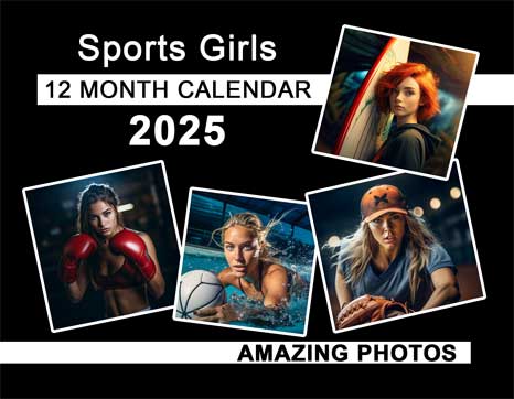 Sports Girls 2025 Wall Calendar