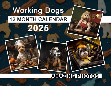 Working Dogs 2025 Wall Calendar